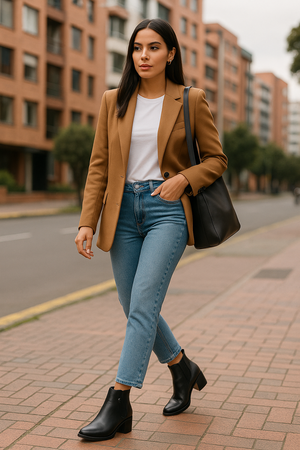 Botin Cuero Mujer Negro OCAi - Sara