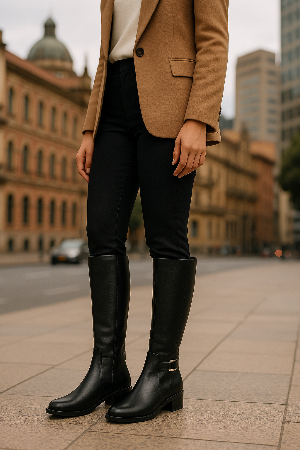 Bota Mujer Cuero Negro OCAi - Lore