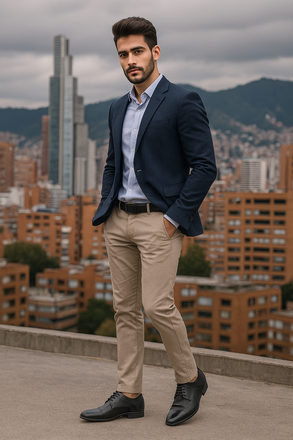 Zapato Hombre Cuero Negro OCAi - Tomás