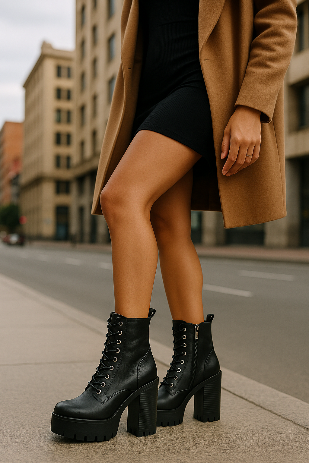 Bota Mujer Cuero Negro OCAi - Kimberly