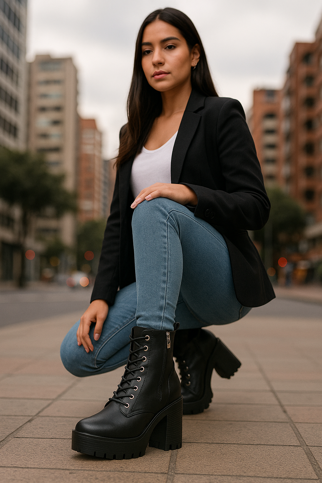 Bota Mujer Cuero Negro OCAi - Kimberly