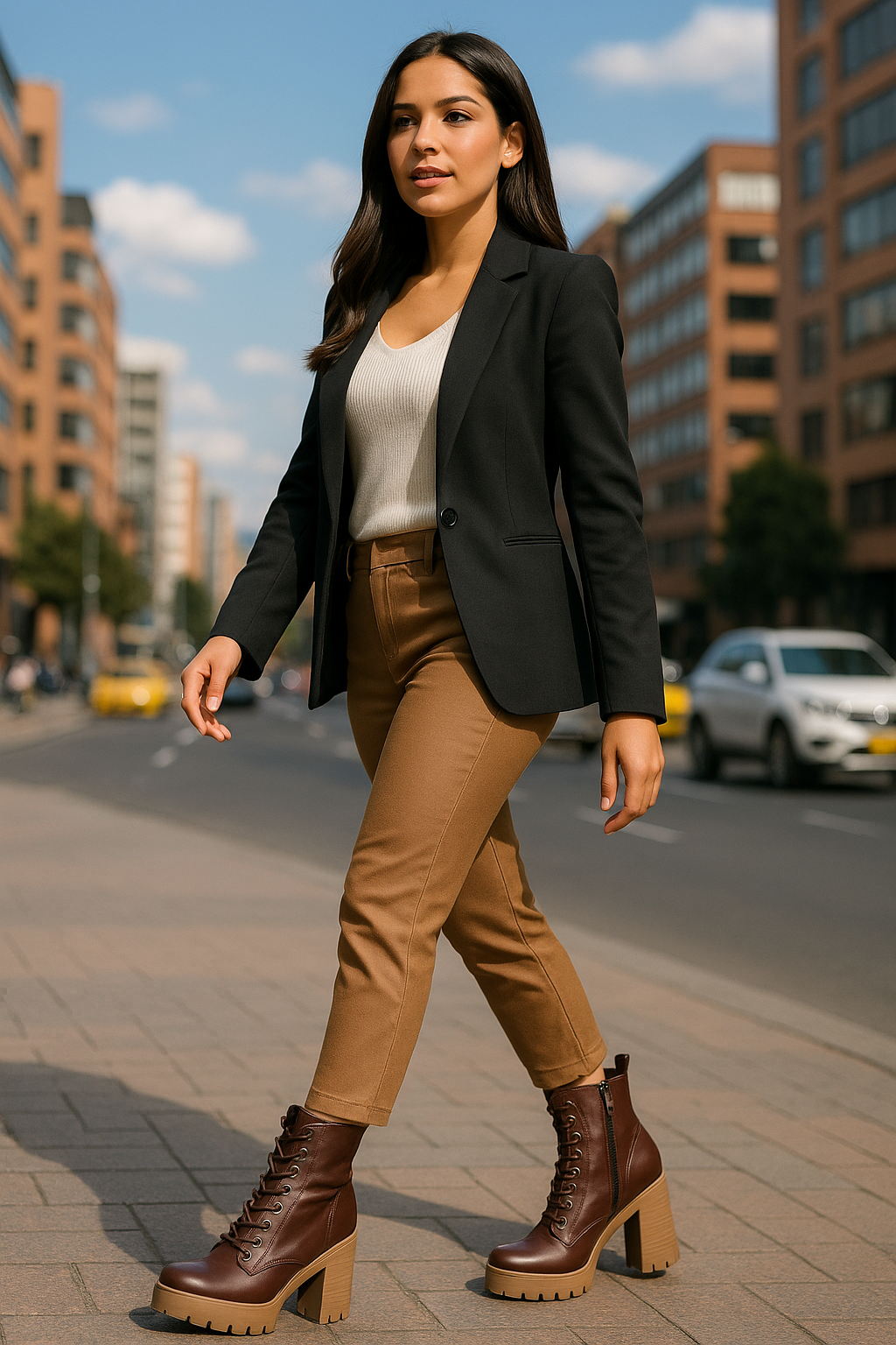 Bota Cuero Mujer Café OCAi - Kimberly