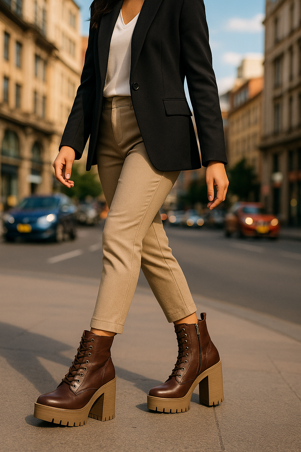 Bota Cuero Mujer Café OCAi - Kimberly