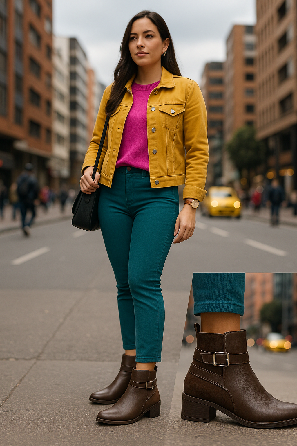Bota Cuero Mujer Café OCAi - Agra