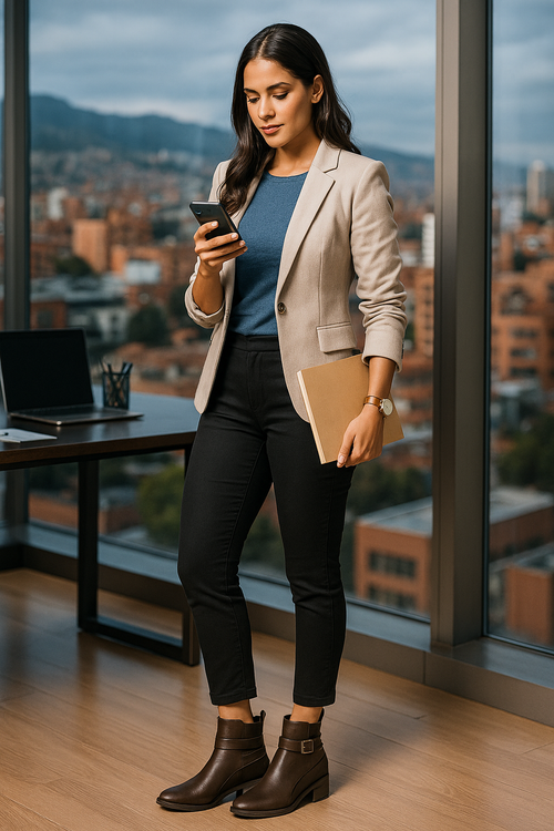 Bota Cuero Mujer Café OCAi - Agra