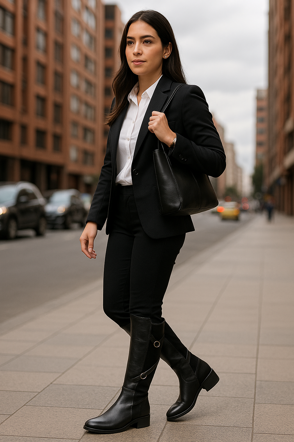 Bota Cuero Mujer Negro OCAi - Astra
