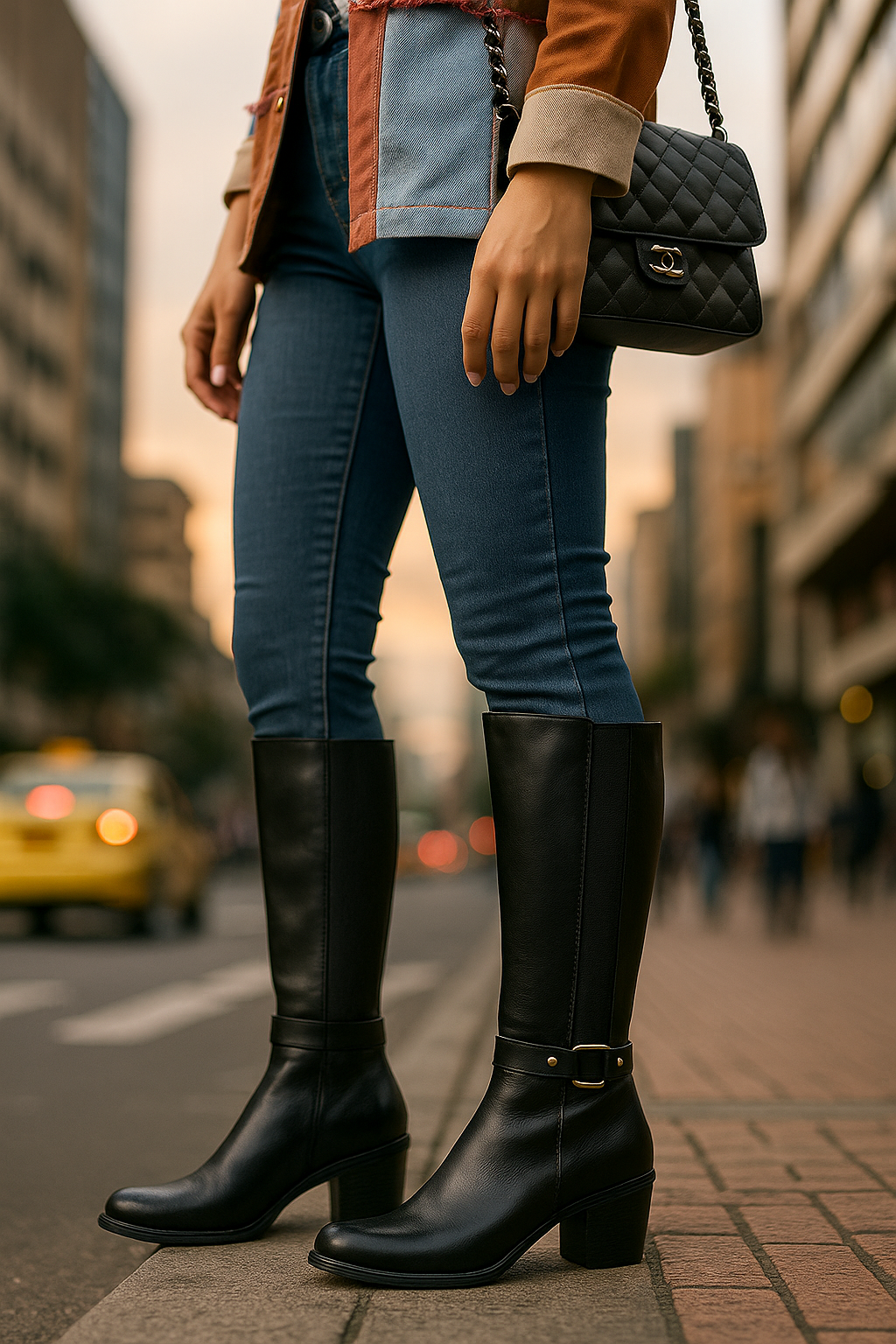 Bota Cuero Mujer Negra OCAi - Kuro