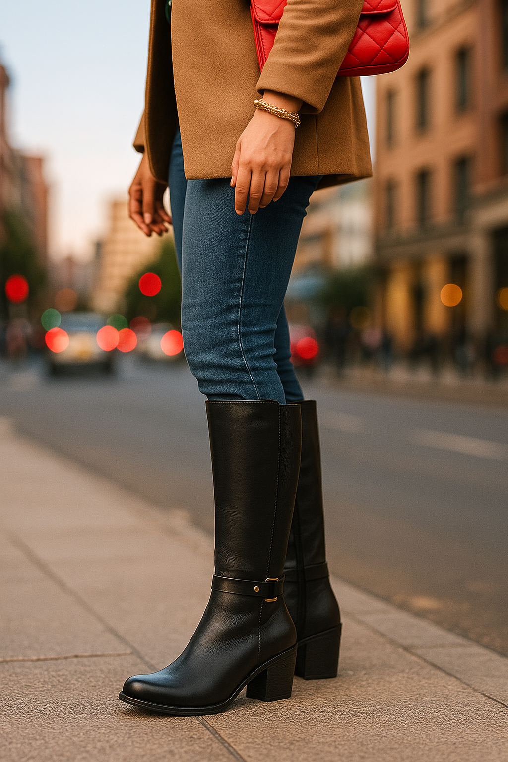 Bota Cuero Mujer Negra OCAi - Kuro