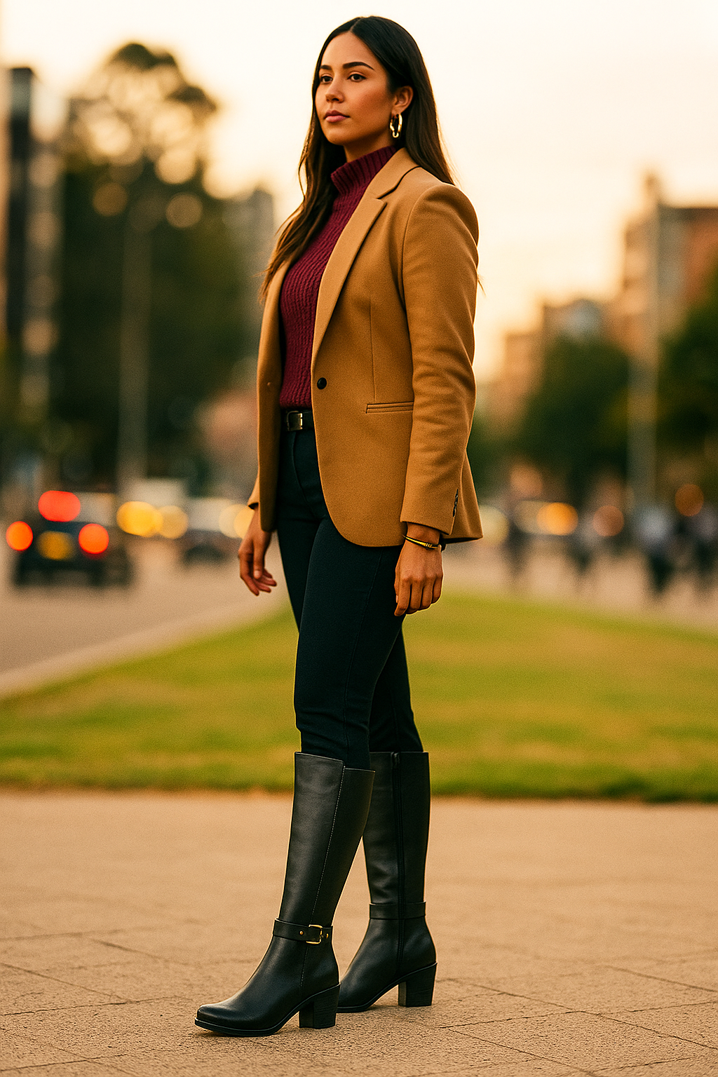 Bota Cuero Mujer Negra OCAi - Kuro