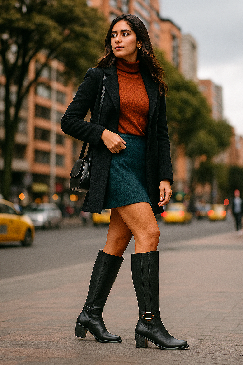 Bota Cuero Mujer Negra OCAi - Kuro
