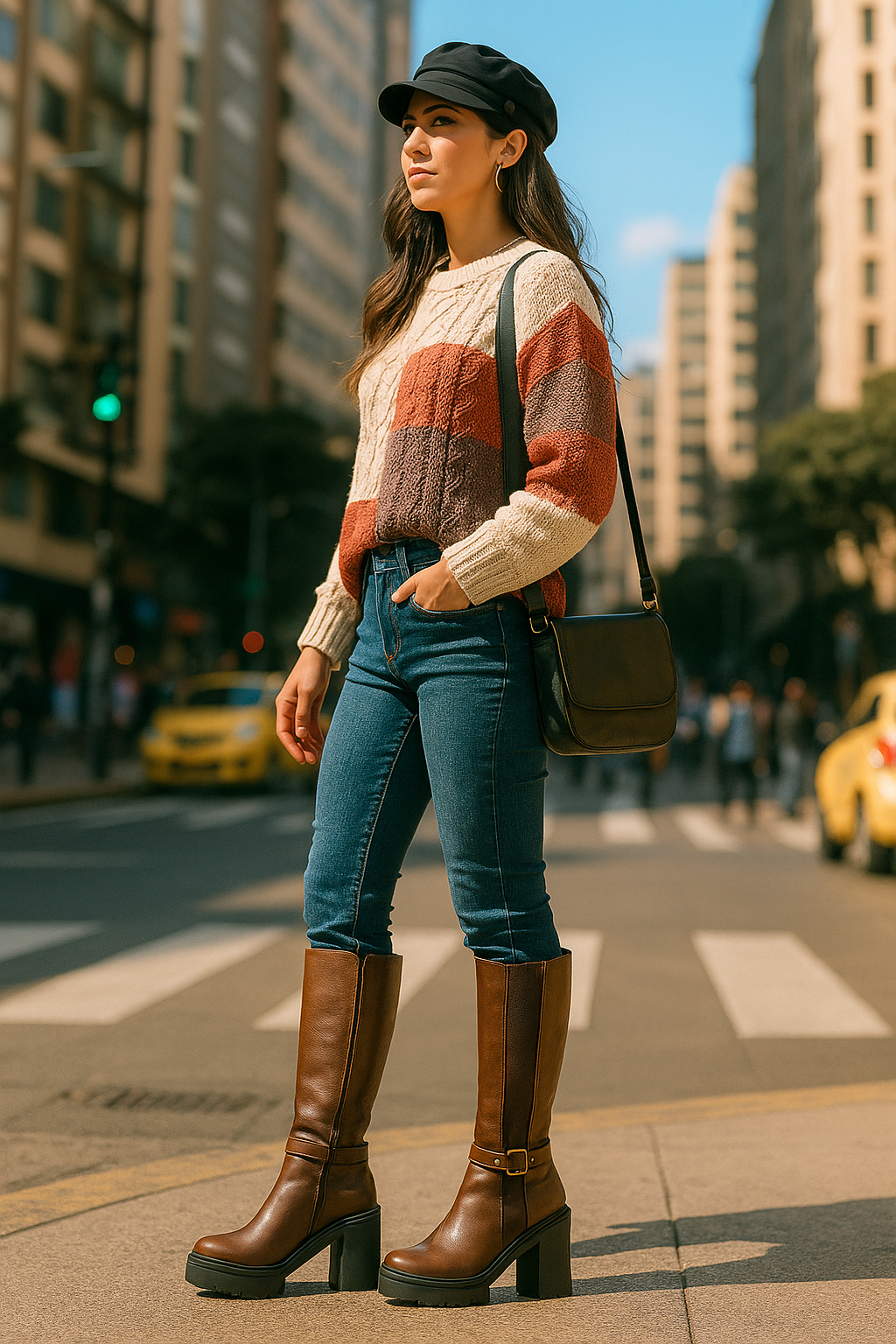 Botas Cuero Mujer Miel OCAi - Amber