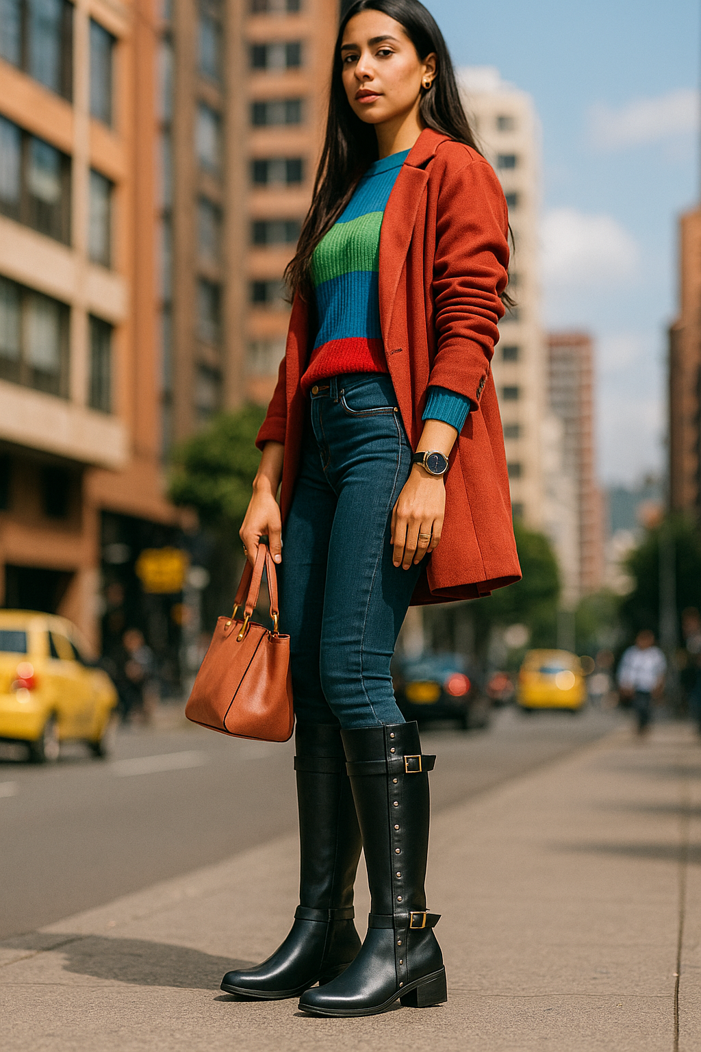 Botas Cuero Mujer Negro OCAi - Marión