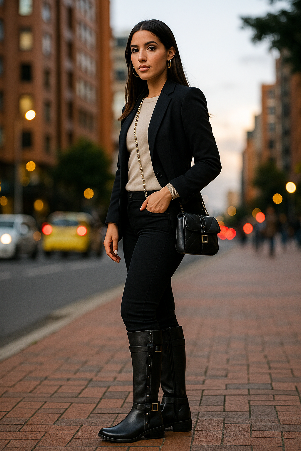 Botas Cuero Mujer Negro OCAi - Marión