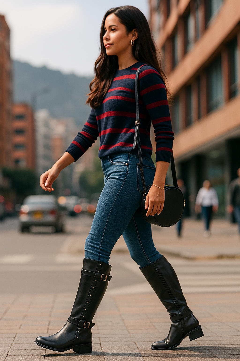 Botas Cuero Mujer Negro OCAi - Marión
