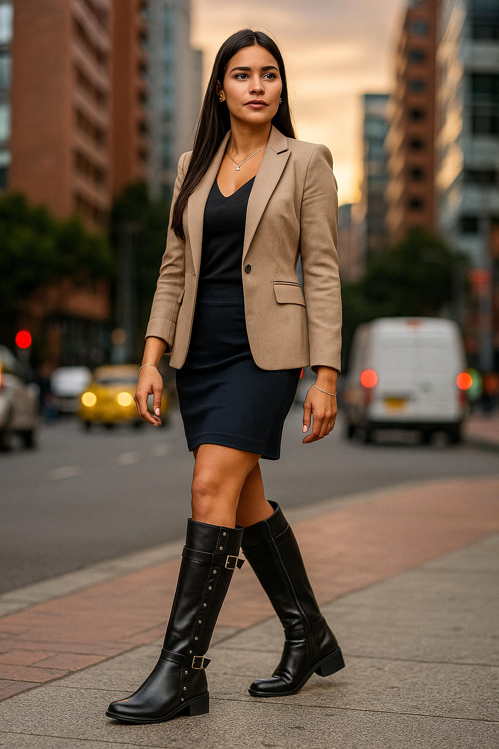 Botas Cuero Mujer Negro OCAi - Marión