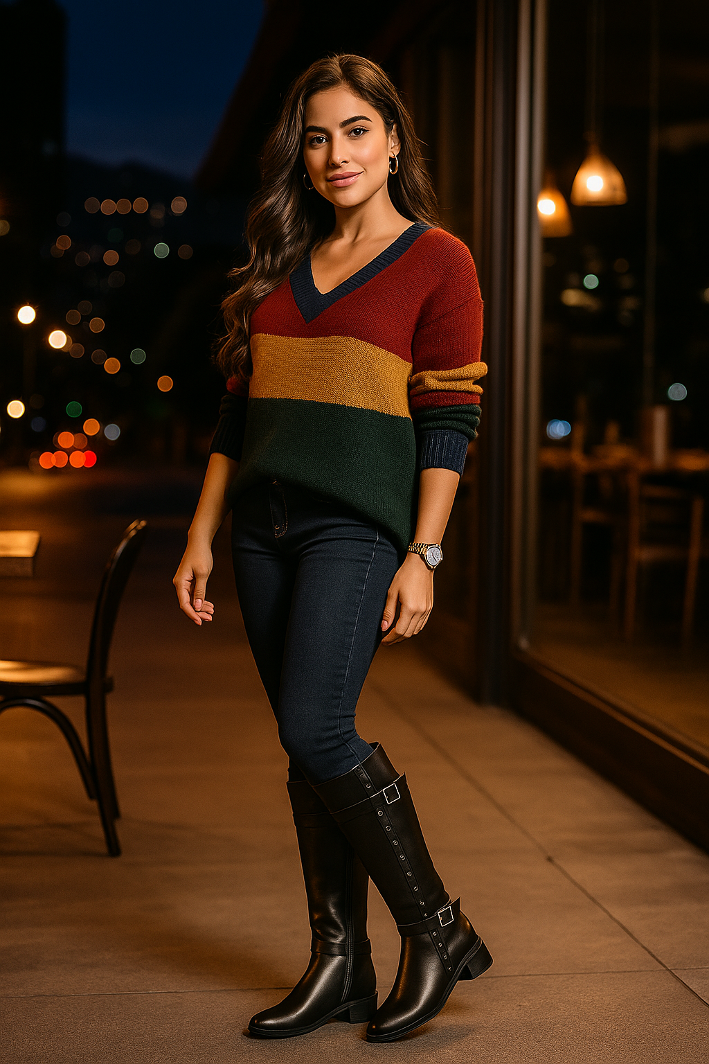 Botas Cuero Mujer Negro OCAi - Marión