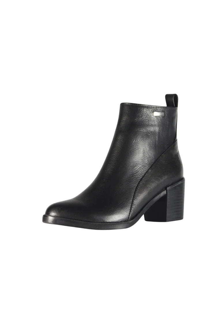 Botines Cuero Mujer Negro OCAi - Gala