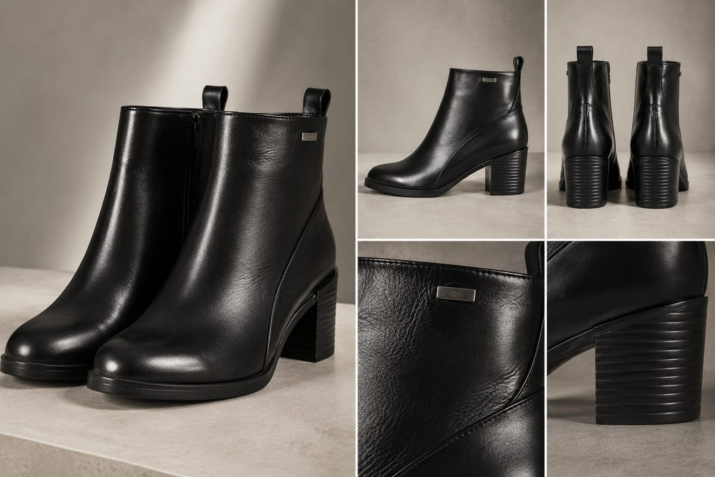 Botines Cuero Mujer Negro OCAi - Gala