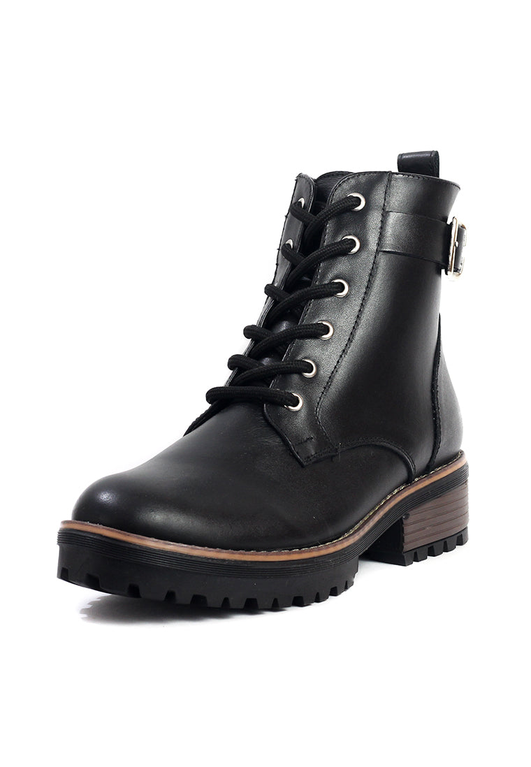 Bota Mujer Cuero Negro OCAi - Olivia