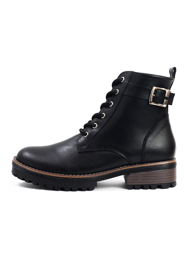 Bota Mujer Cuero Negro OCAi - Olivia