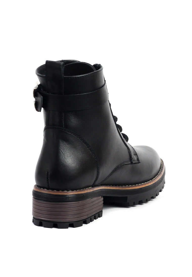 Bota Mujer Cuero Negro OCAi - Olivia