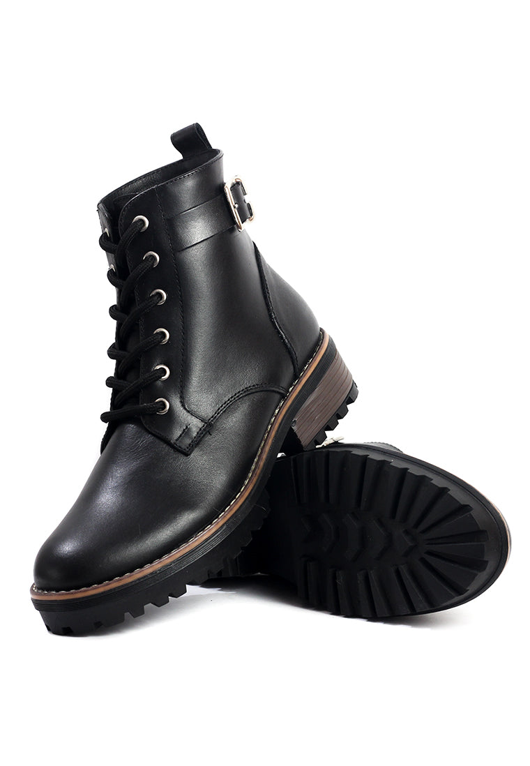 Bota Mujer Cuero Negro OCAi - Olivia
