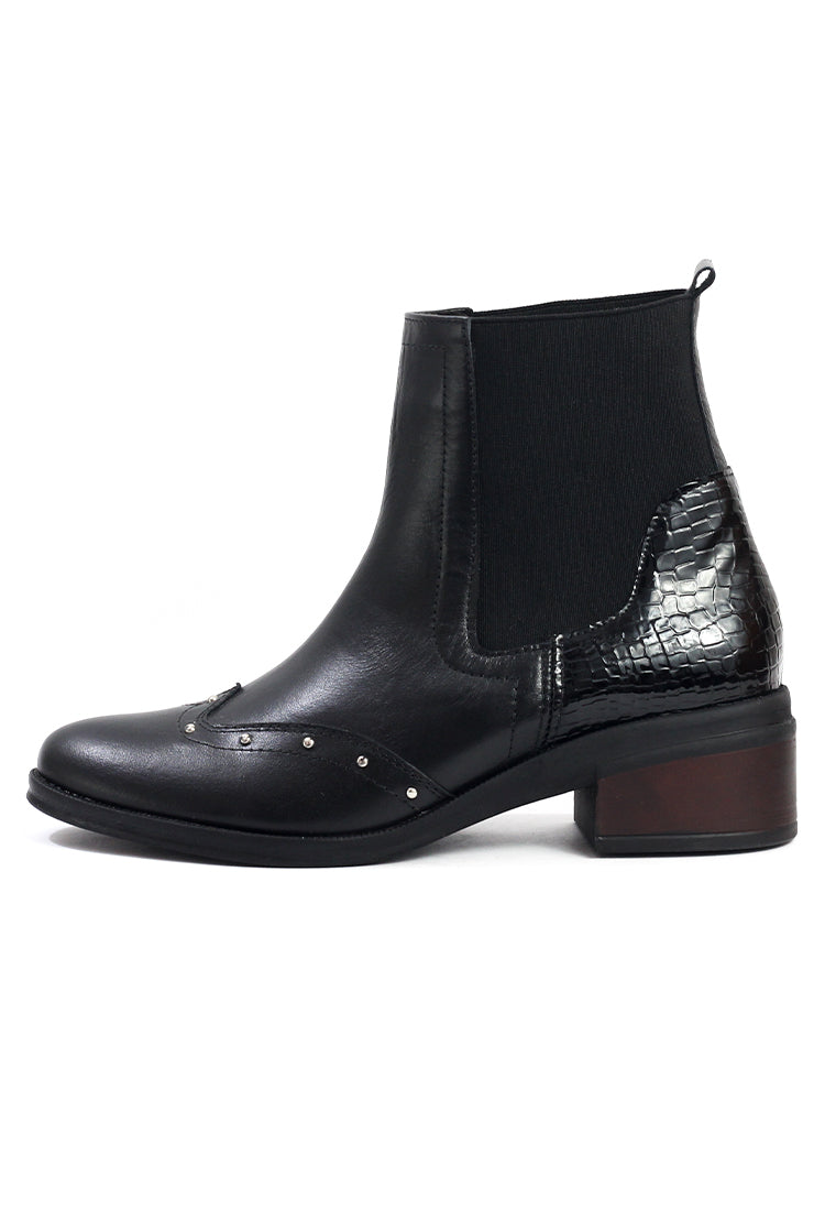 Botines Cuero Mujer Negro OCAi - Emma