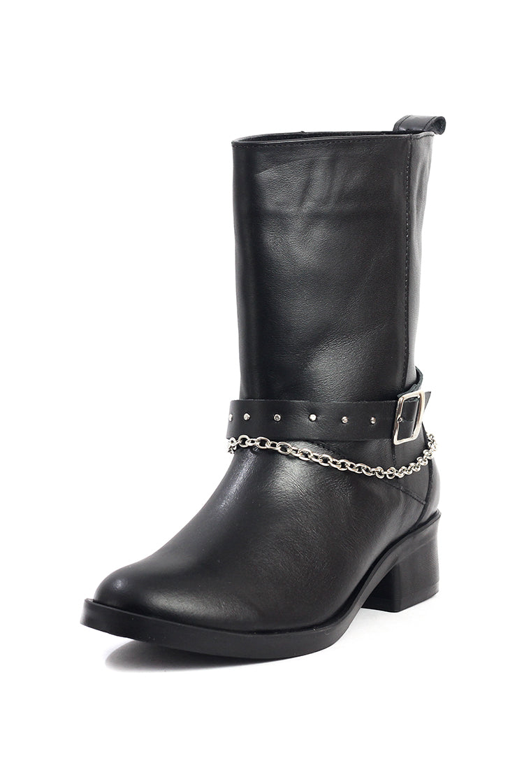 Botas Cuero Mujer Negro OCAi - Nicole