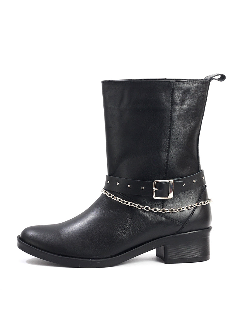 Botas Cuero Mujer Negro OCAi - Nicole