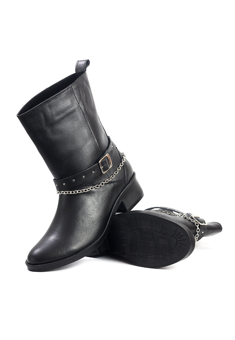 Botas Cuero Mujer Negro OCAi - Nicole
