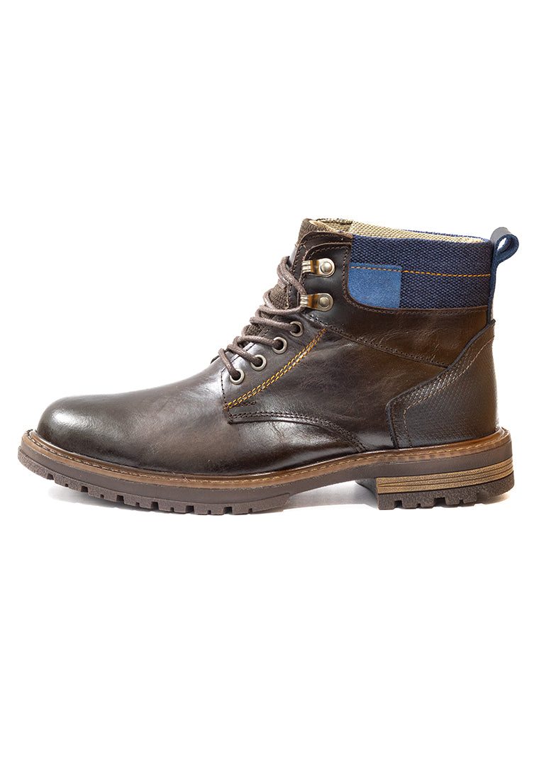 Botas Casuales Cuero Genuino Hombre Café Cognac Ocai B106