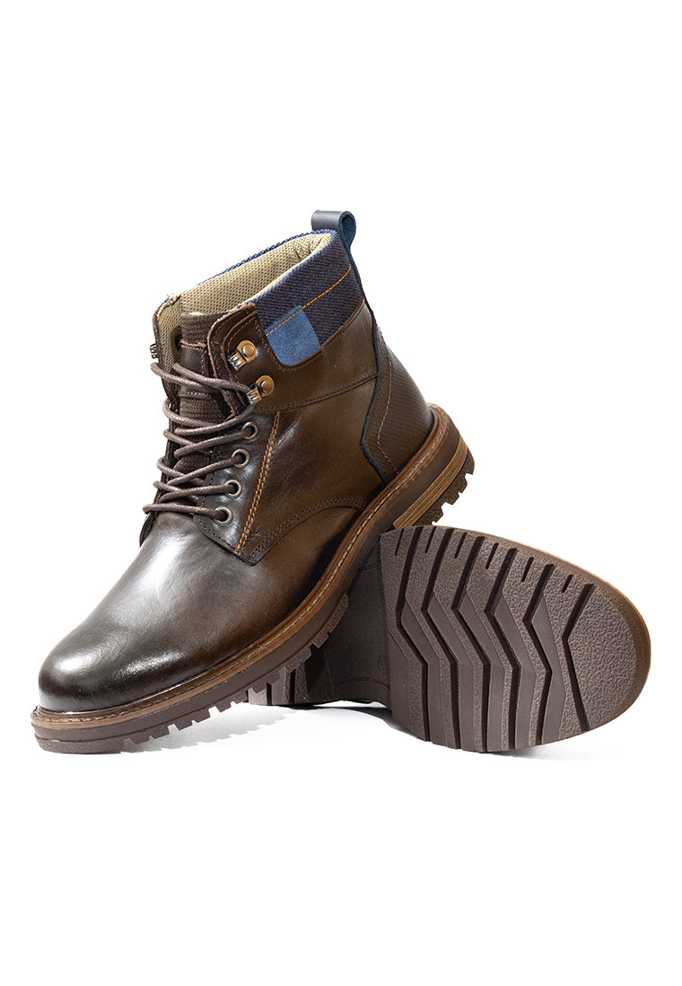 Botas Casuales Cuero Genuino Hombre Café Cognac Ocai B106