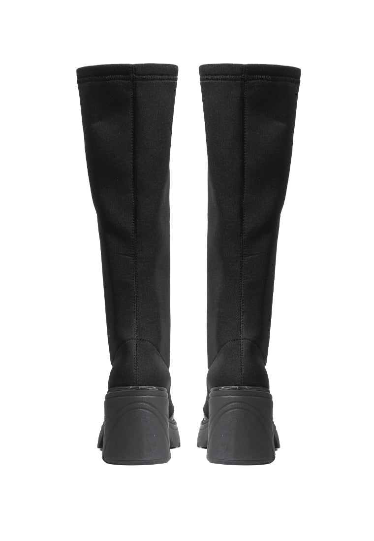 Bota Cuero x Textil Eclipse Negro