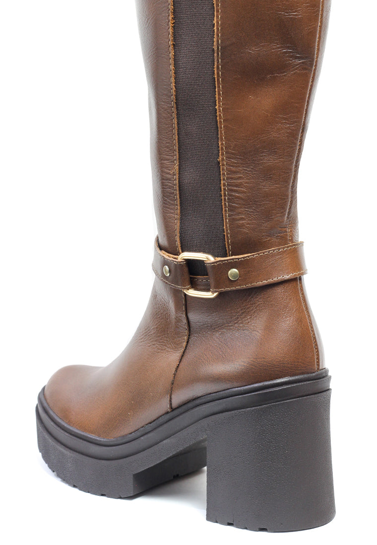 Botas Cuero Mujer Miel OCAi - Amber