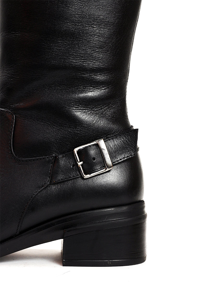 Bota Cuero Mujer Negro OCAi - Miranda