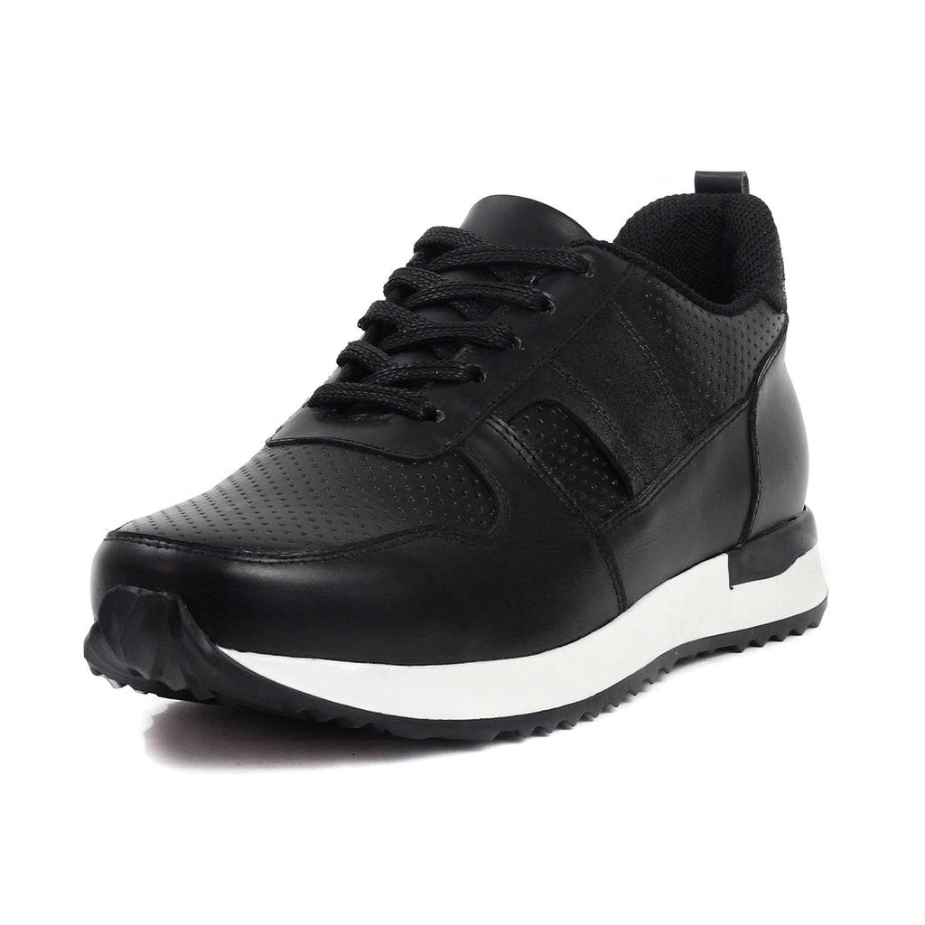 Tenis Cuero Hombre Negro OCAi - Iván