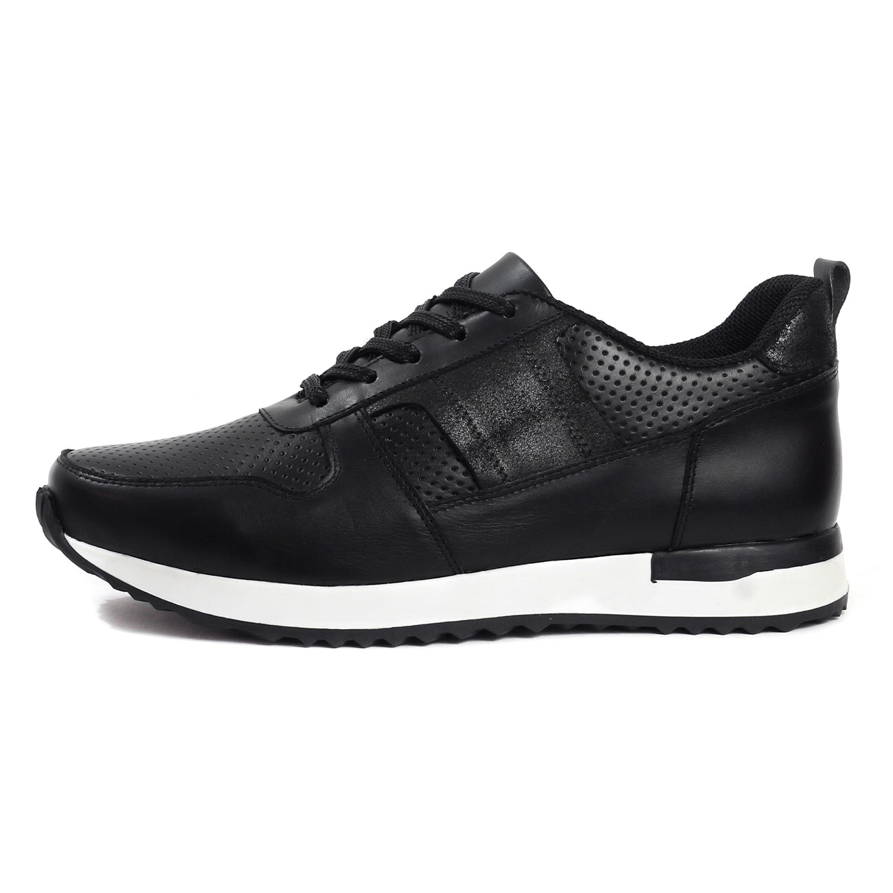 Tenis Cuero Hombre Negro OCAi - Iván