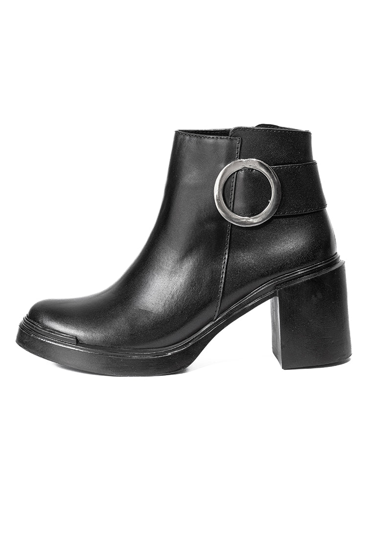 Botines en Cuero para Mujer con Tacón - Bianca