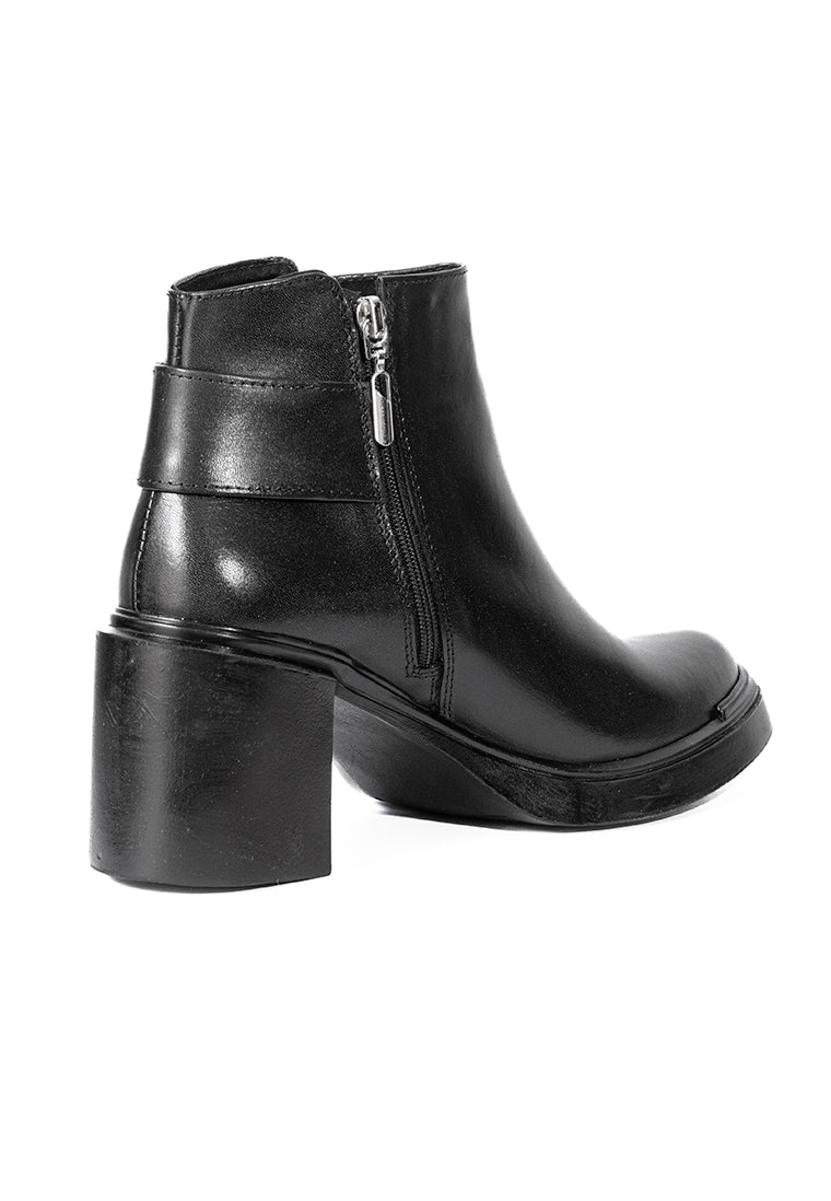 Botines en Cuero para Mujer con Tacón - Bianca