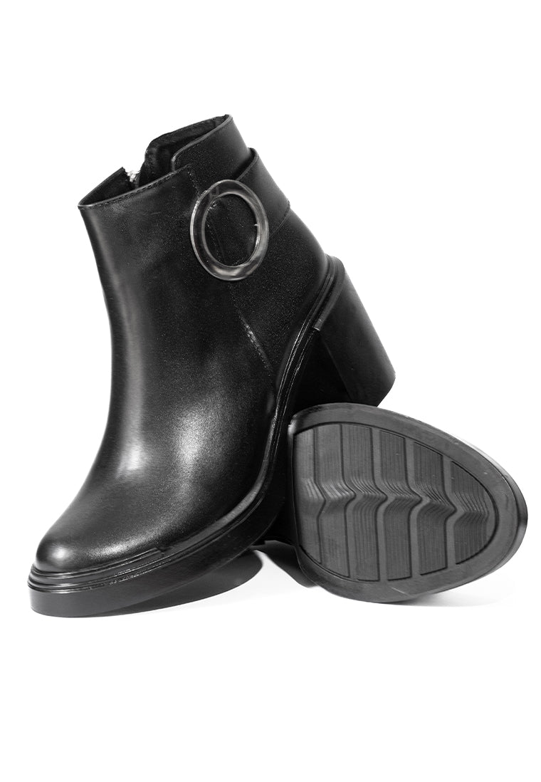 Botines en Cuero para Mujer con Tacón - Bianca