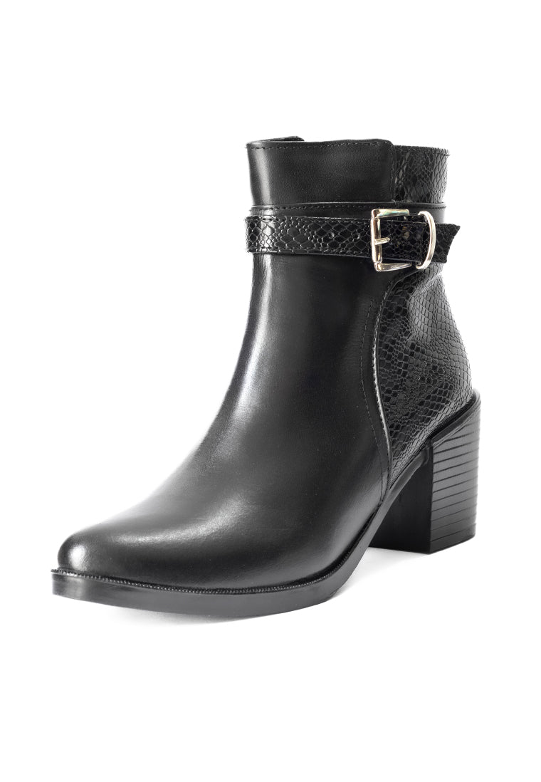 Botines en Cuero para Mujer con Tacón – Carla