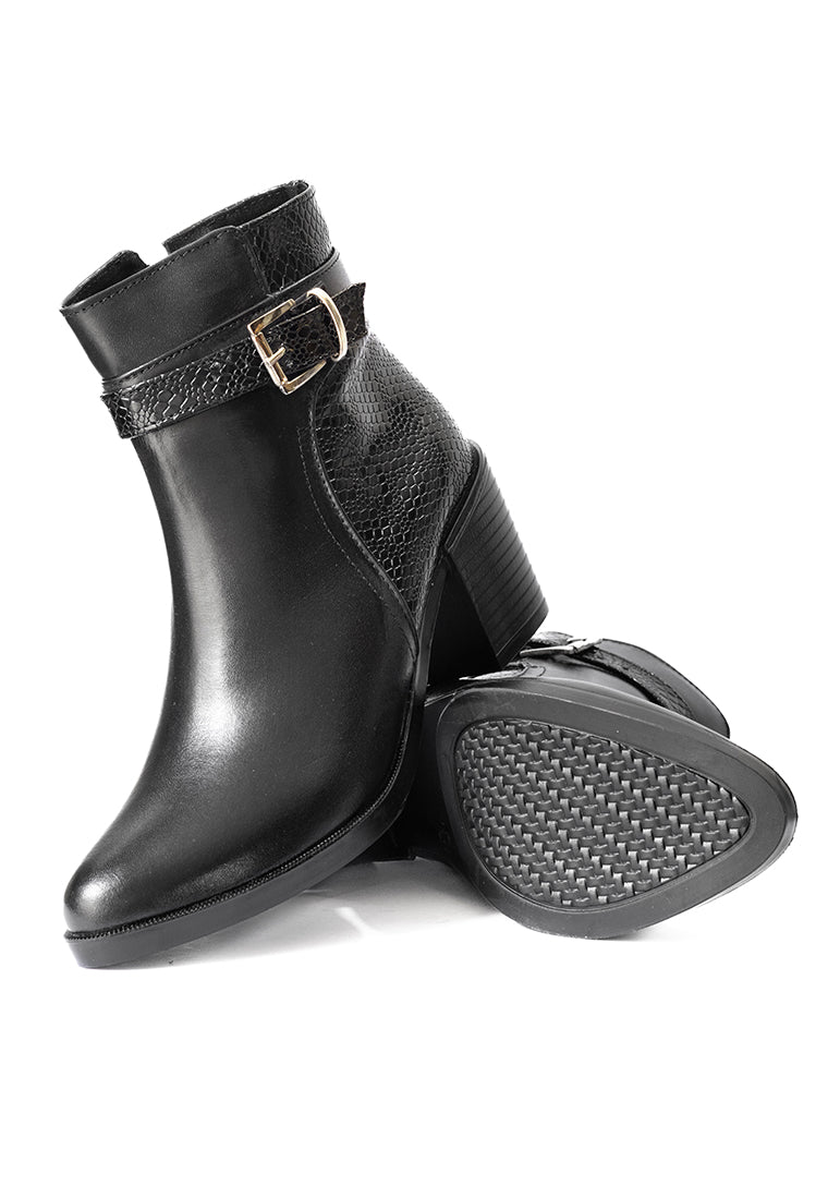 Botines en Cuero para Mujer con Tacón – Carla