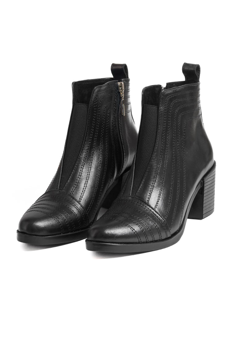 Botín para Mujer Cuero Negro Jackie
