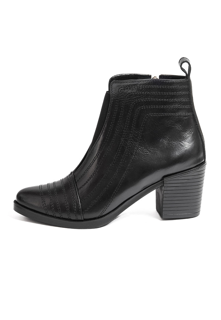 Botín para Mujer Cuero Negro Jackie