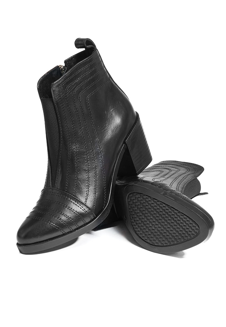 Botín para Mujer Cuero Negro Jackie