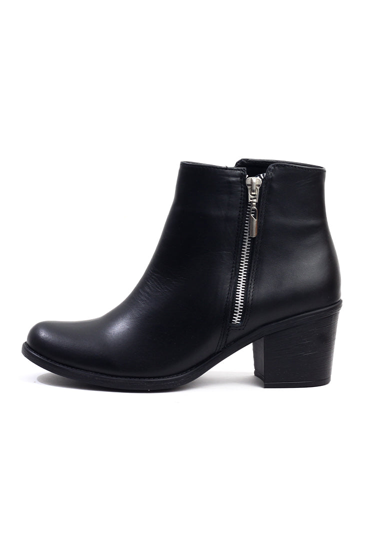 Botín Cuero Mujer Negro Ocai - Tina