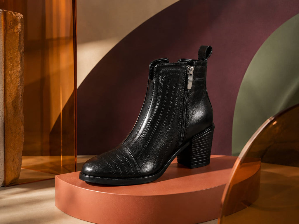 Botín para Mujer Cuero Negro Jackie