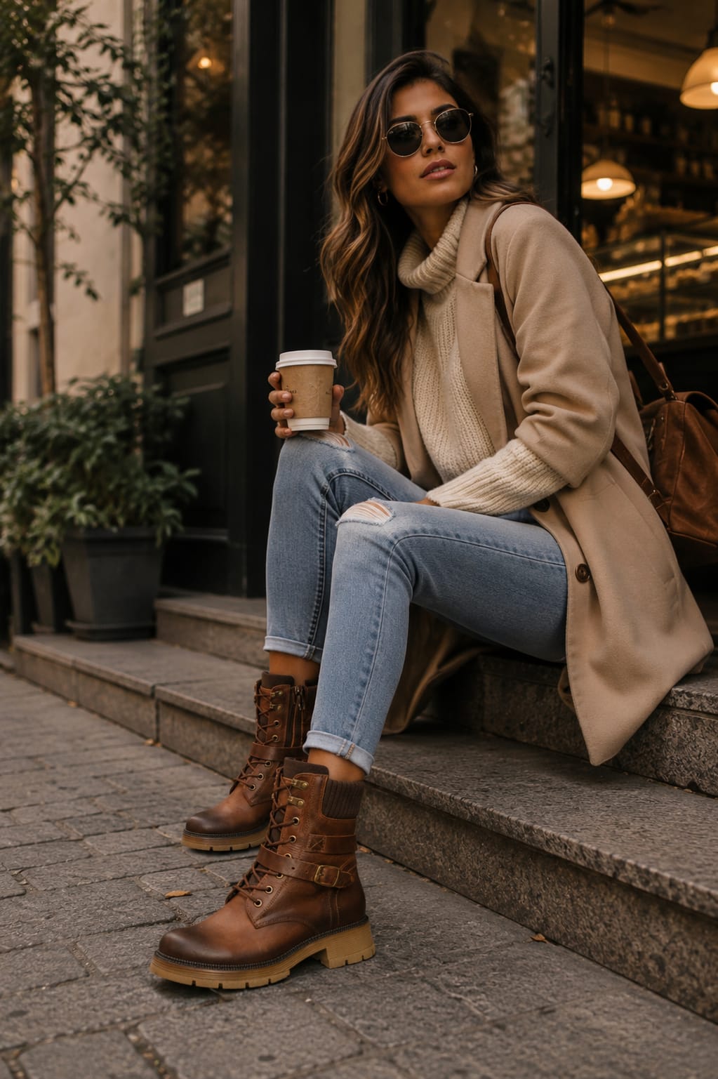 Bota Mujer Cuero Miel OCAi Terra