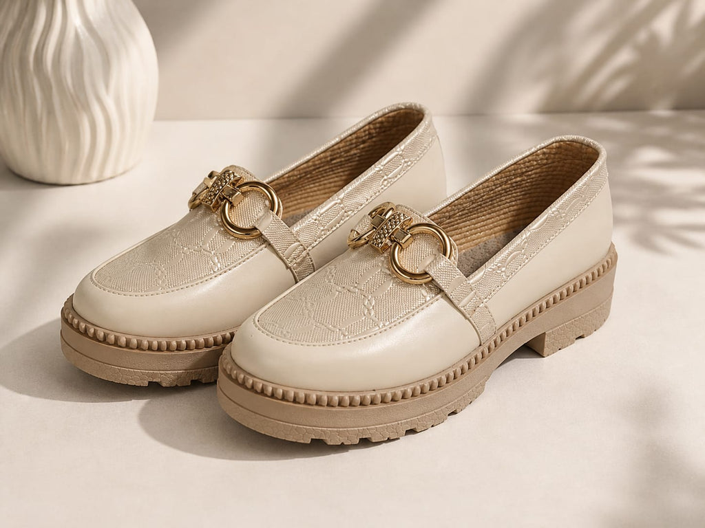 Mocasines Mujer Beige OCAi Zara