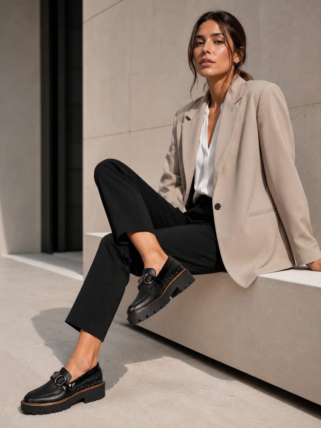 Mocasines Mujer Negro OCAi Zara